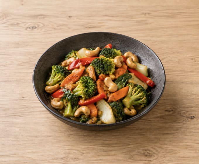 Légumes sautés, gingembre & cajou