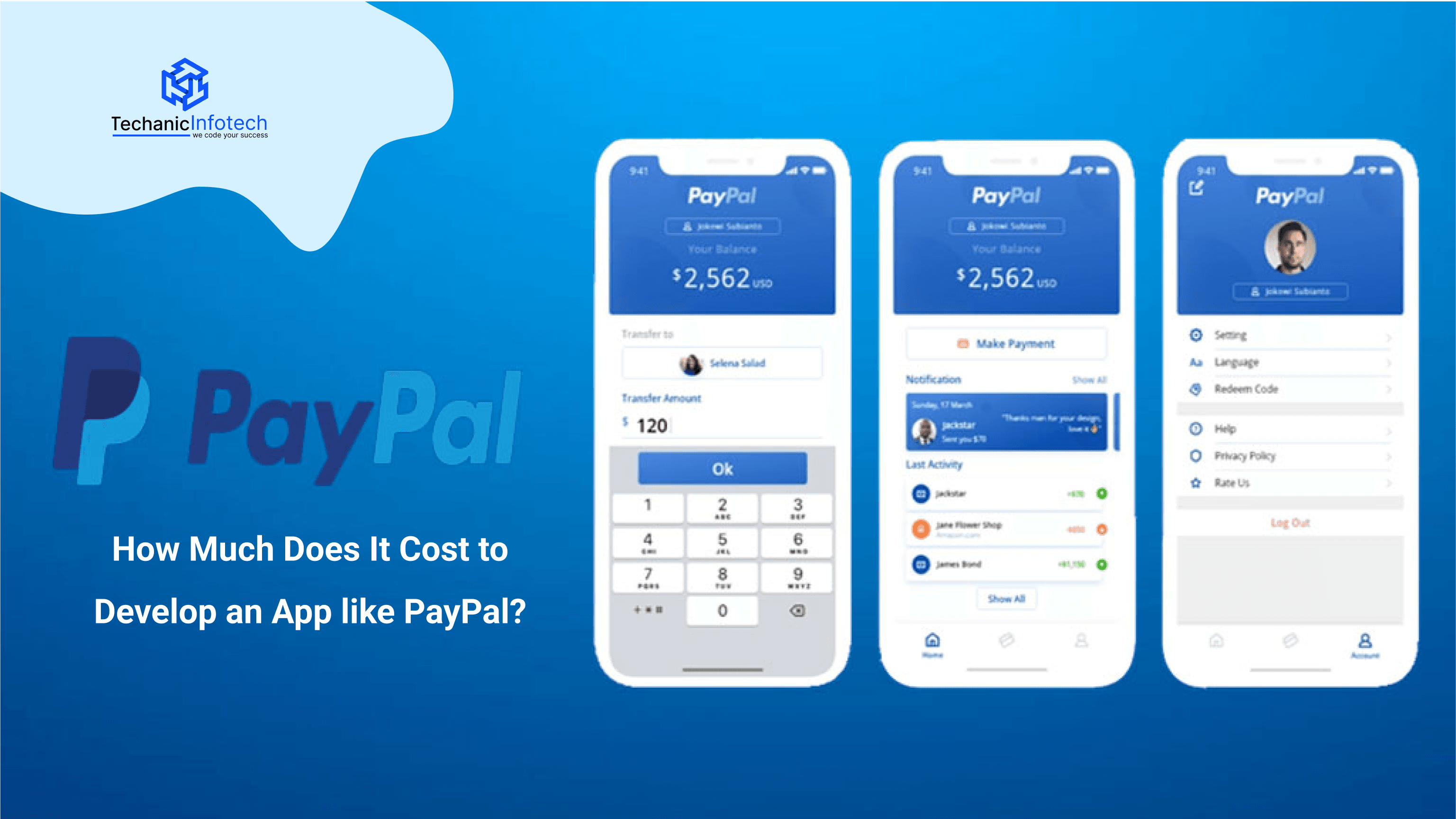 How Much Does It Cost to Develop an App like PayPal?