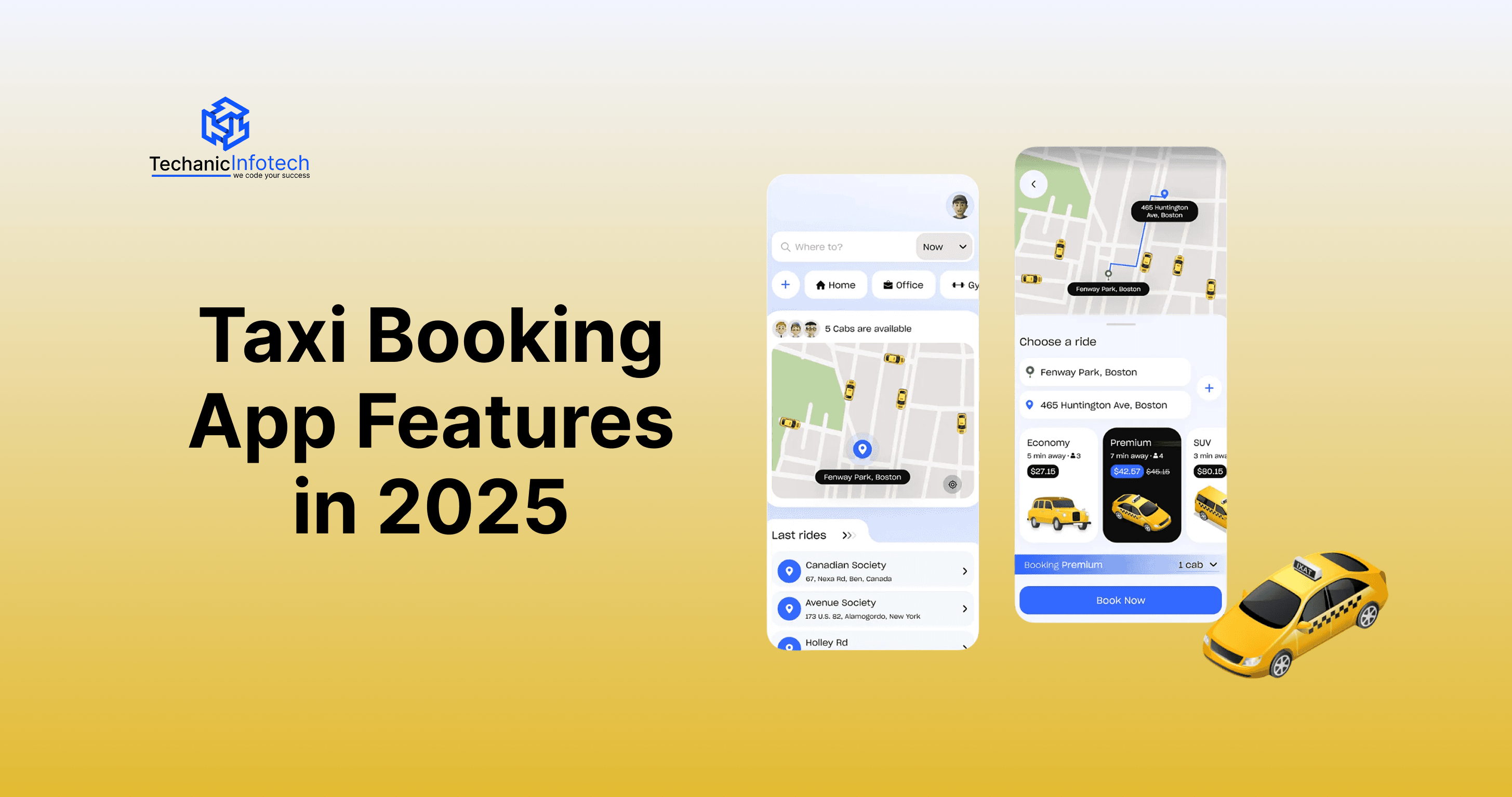Taxi Booking App Features in 2025