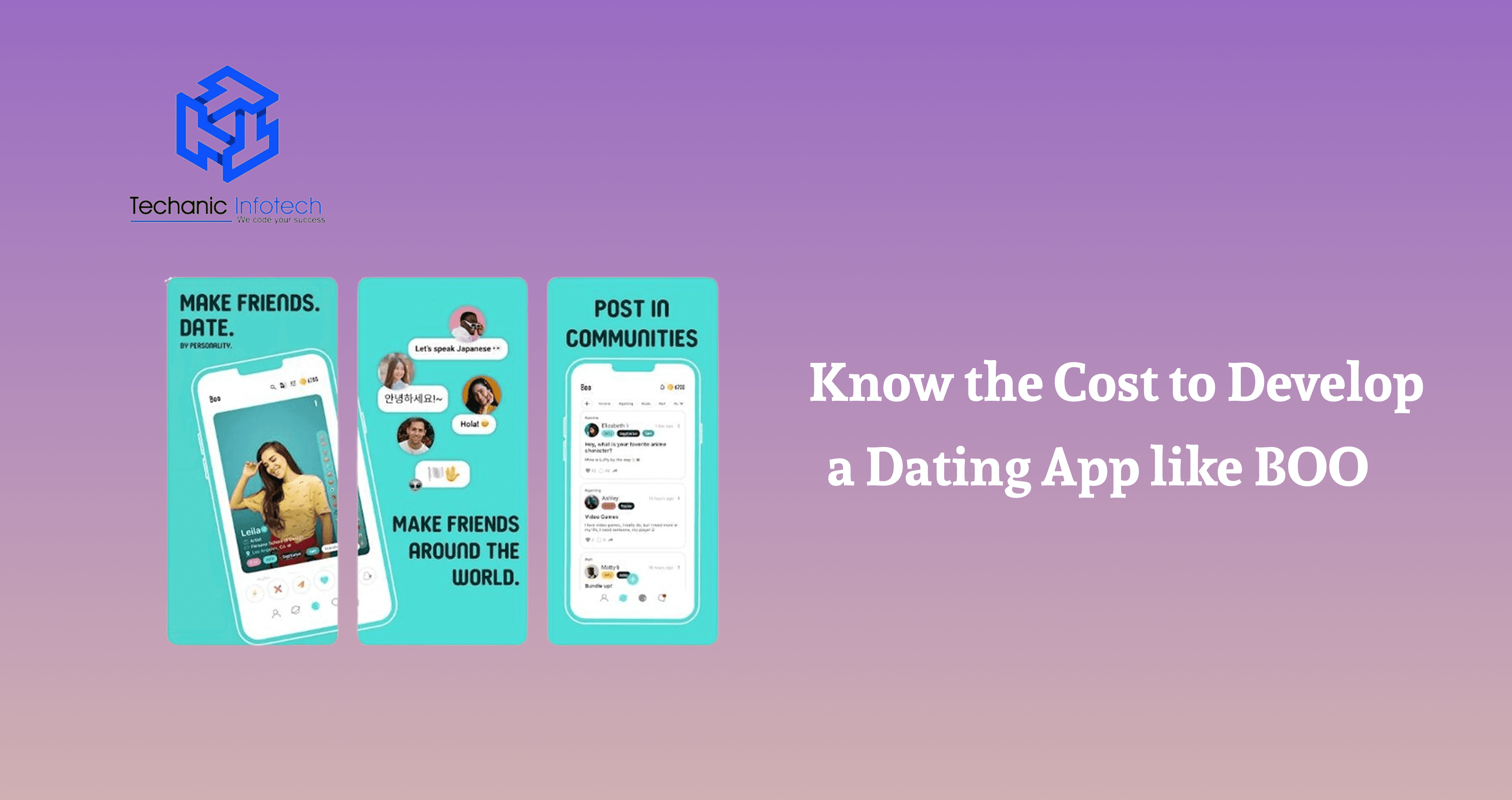 Know the Cost to Develop a Dating App like BOO
