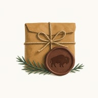 Bison-Siegel und Metzgereipaket