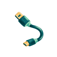 Freigestelltes Datenkabel als Metapher für Softwareintegration