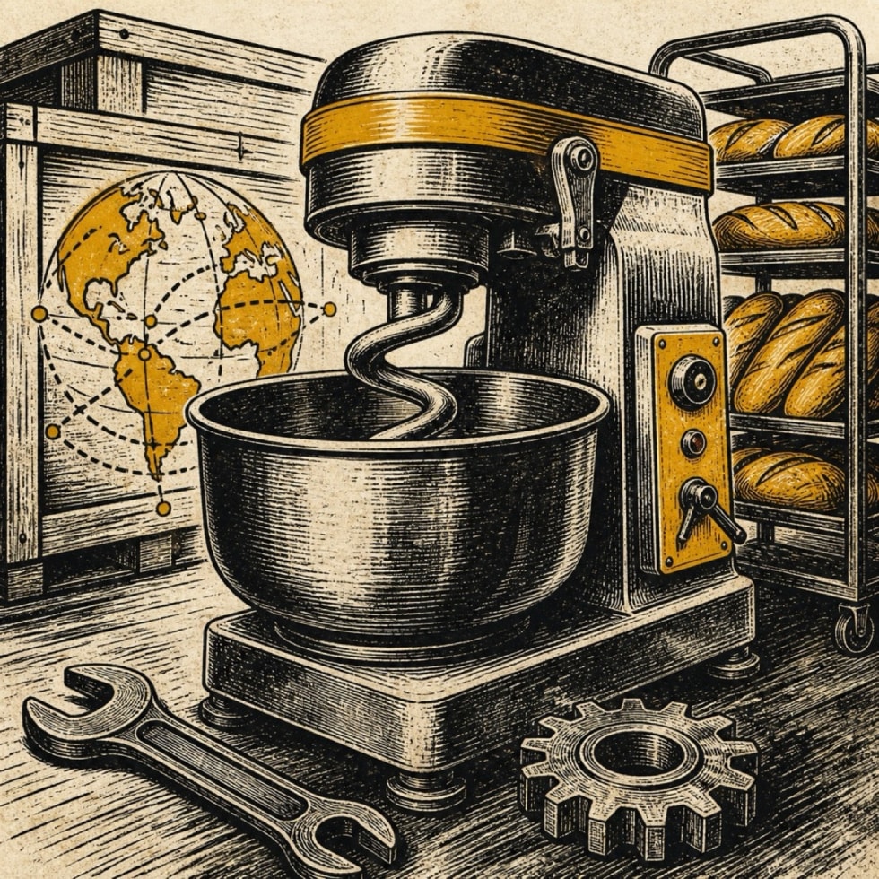 Redaktionelle Illustration zu Aufbereitete Bäckereimaschinen aus Weeze arbeiten in 70 Ländern weiter