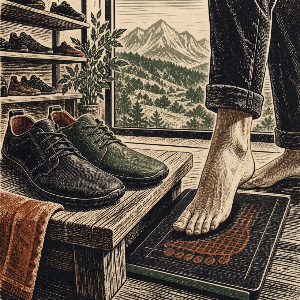 Redaktionelle Illustration zu Ein Barfußschuh-Fachgeschäft mit zwei Ärzten und über 1.000 Stammkunden
