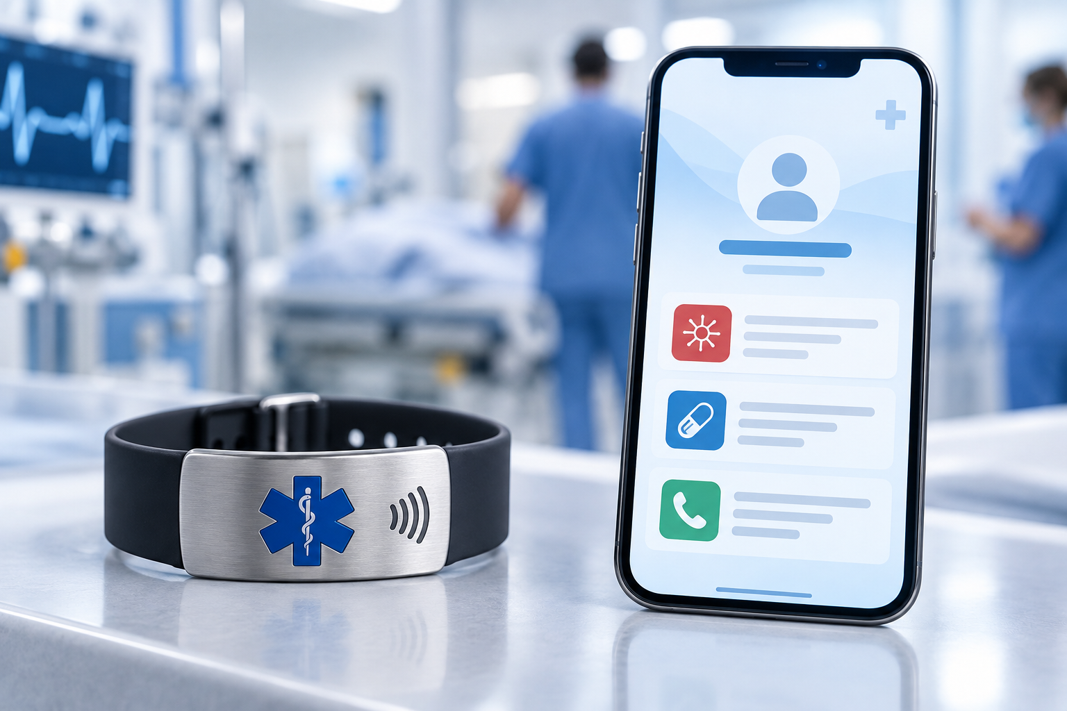 ما المعلومات التي توضع في ملف الطوارئ الطبي الرقمي؟