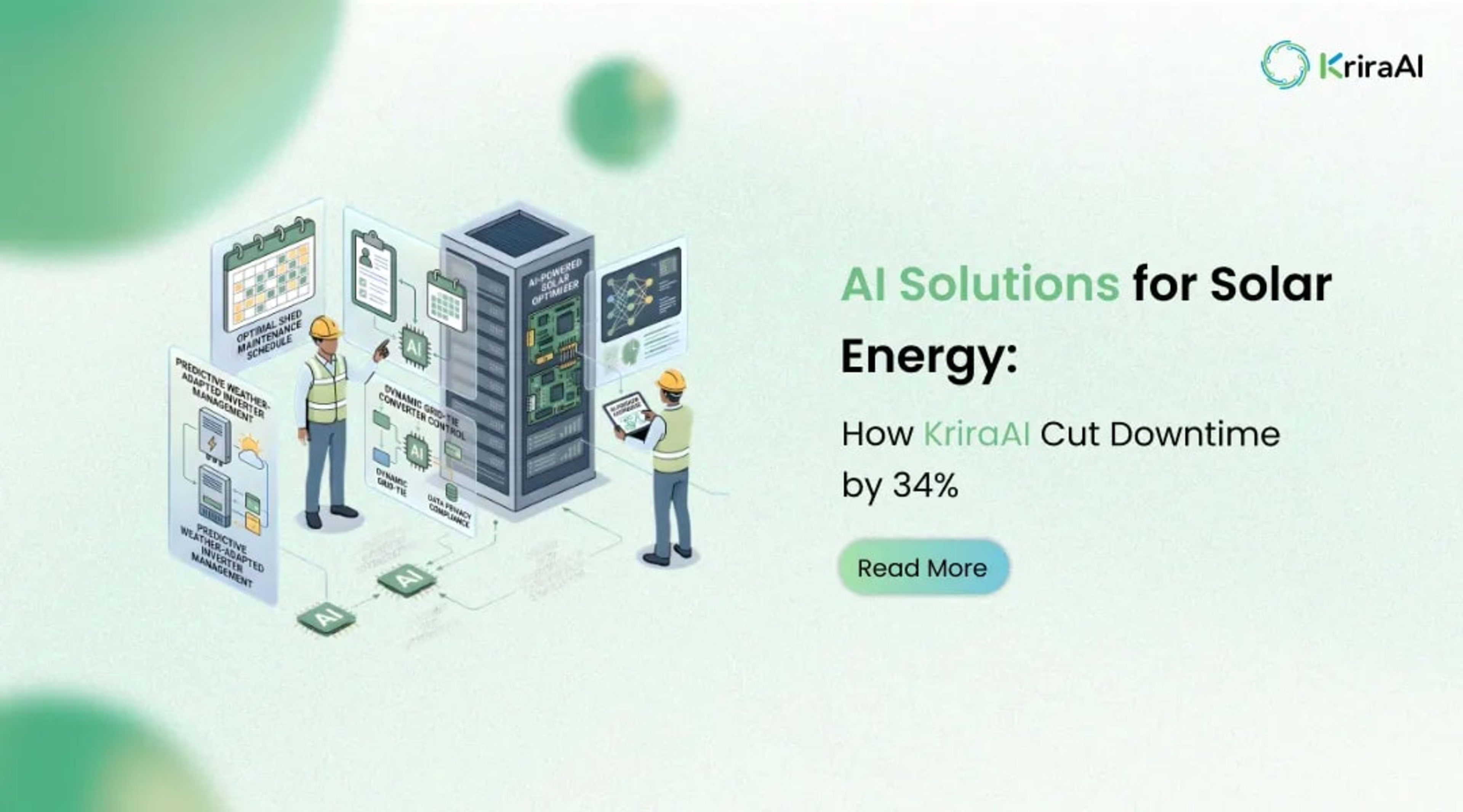 AI Solutions for Solar Energy: How KriraAI Cut Downtime by 34%