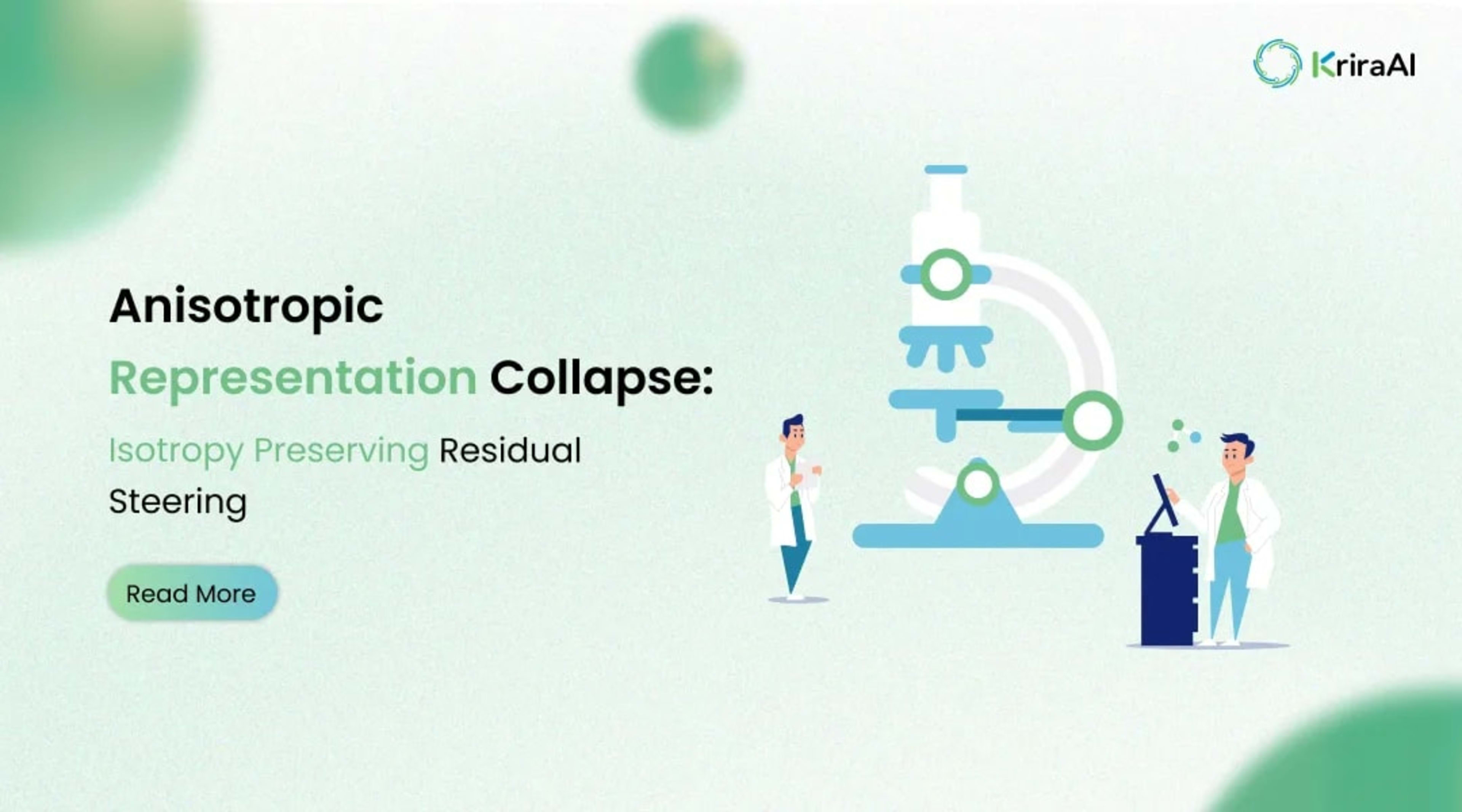 Anisotropic Representation Collapse: Isotropy Preserving Residual Steering