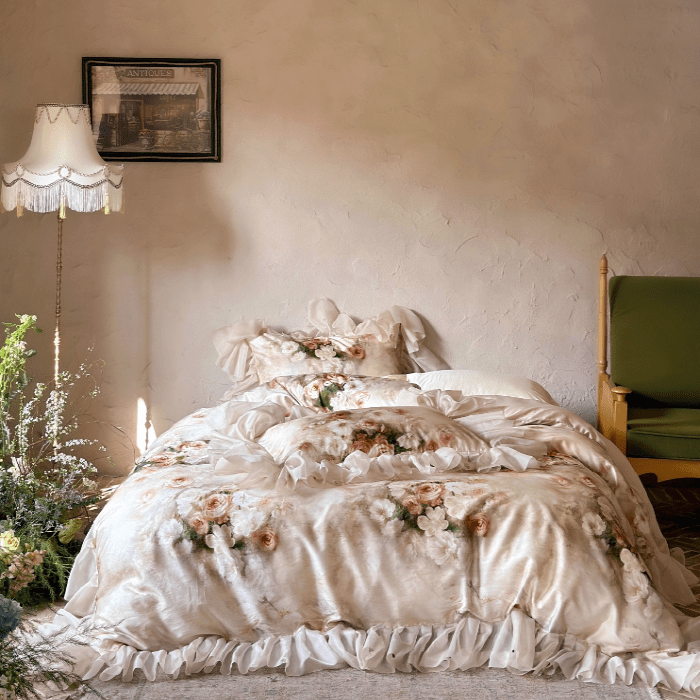 vintage floral bedroom