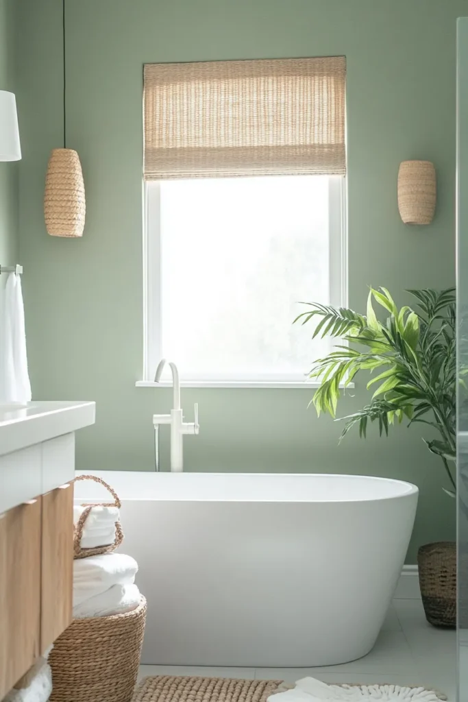 sage green bathroom