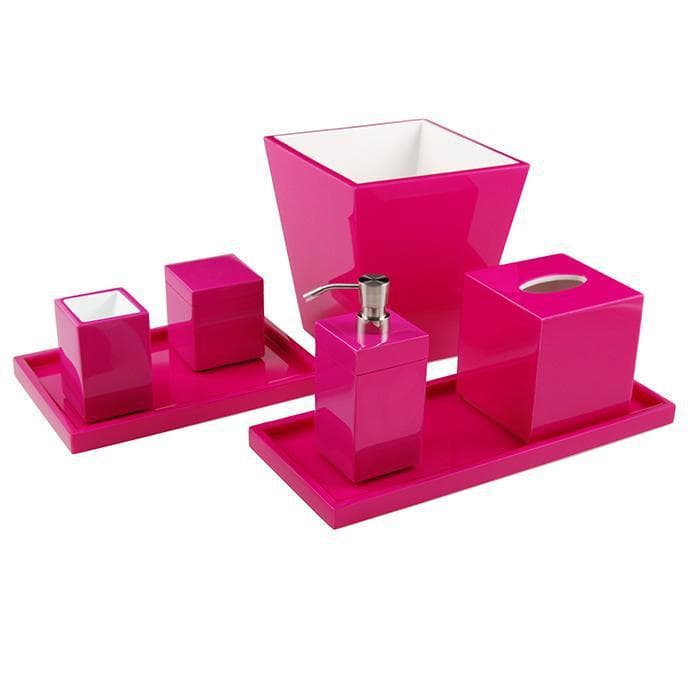 pink bathroom accessories