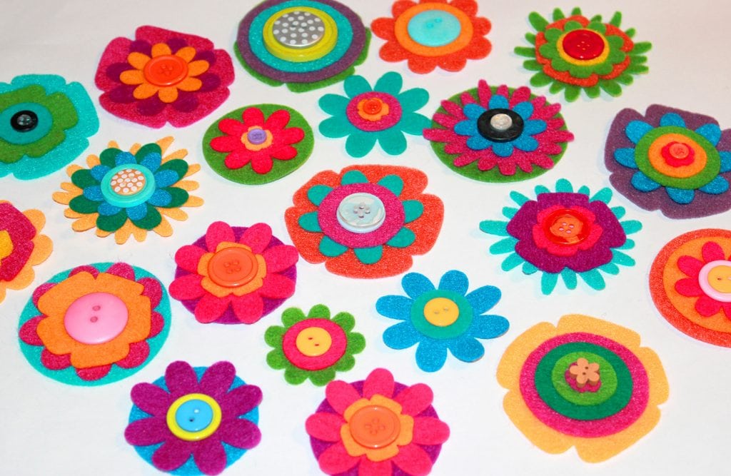 felt layered flower