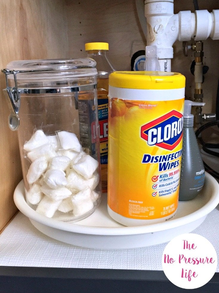 lazy susan cleaning supplies