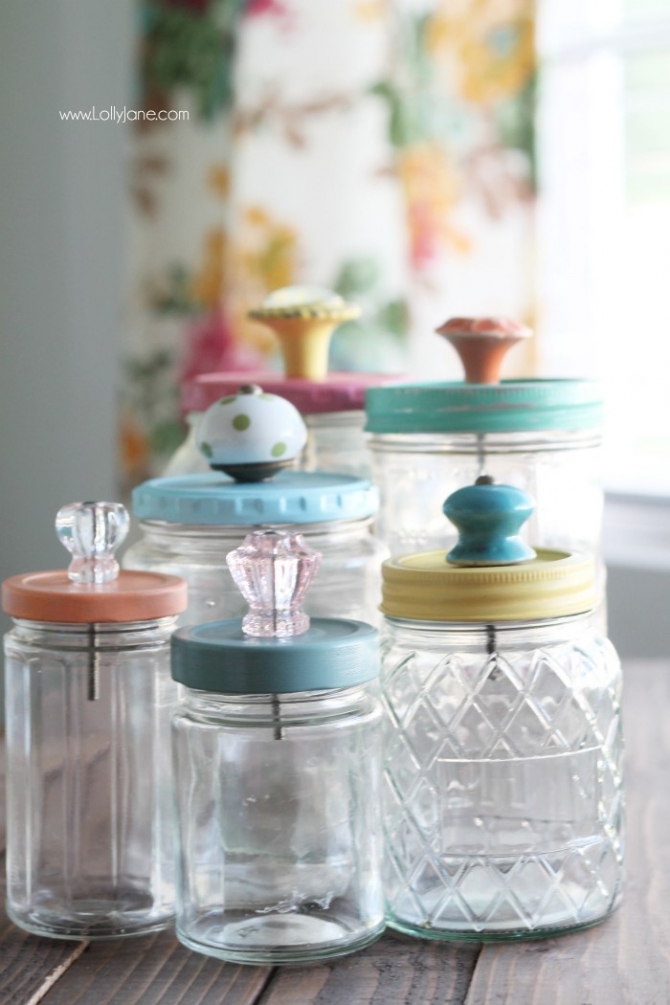upcycled mason jars storage