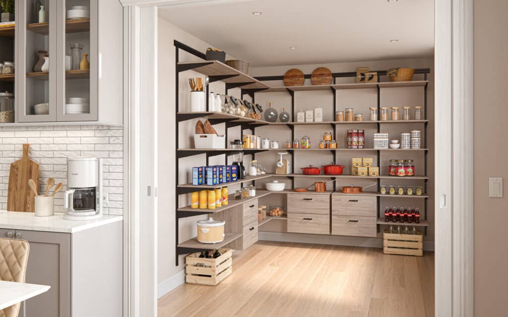pantry shelving tracks