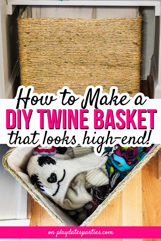 diy cardboard twine basket