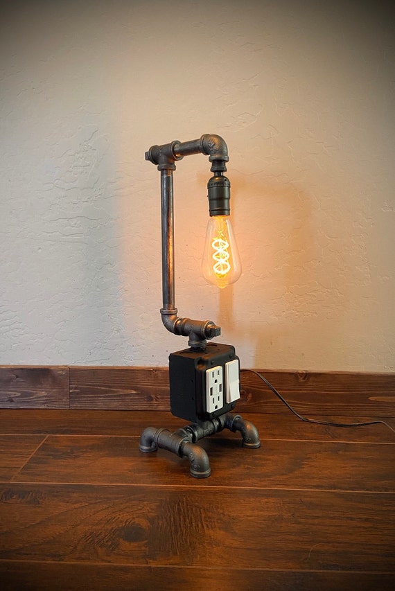 industrial pipe desk lamp