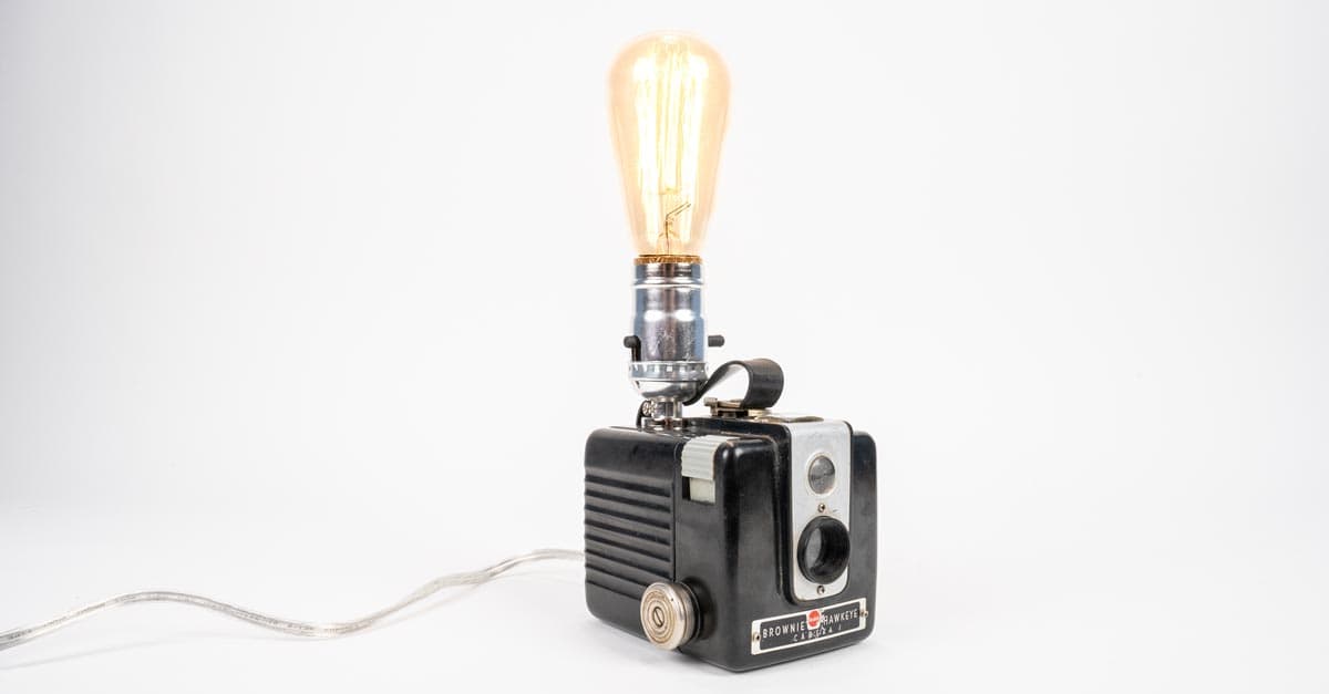 vintage camera lamp