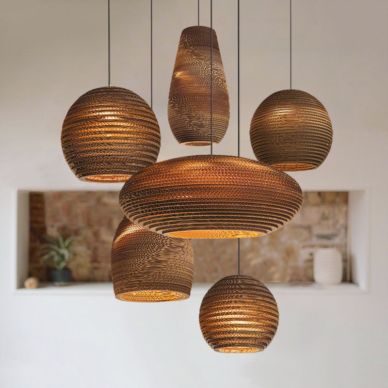 cardboard pendant light