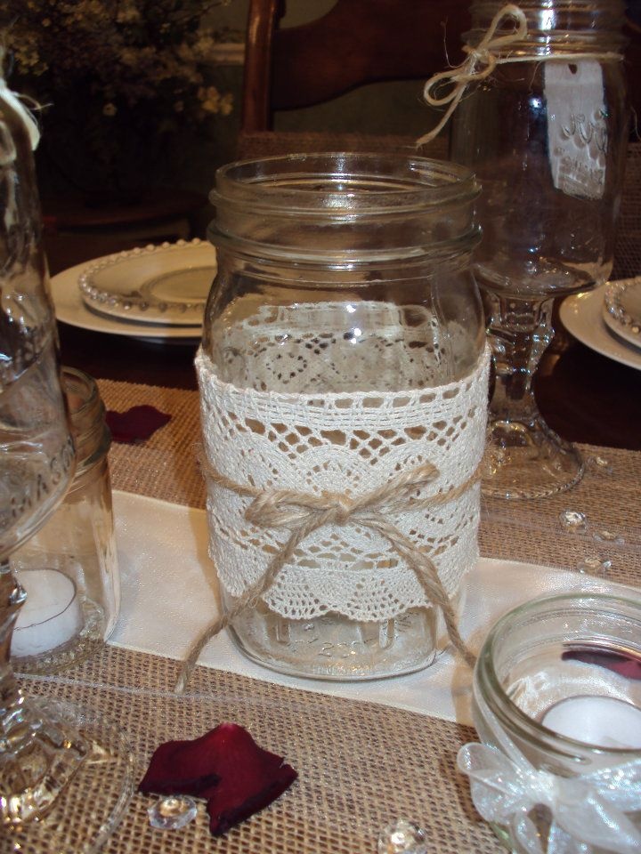 lace and twine decor