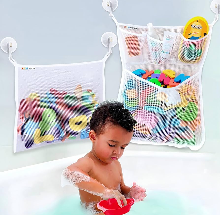 toddler bath toy basket