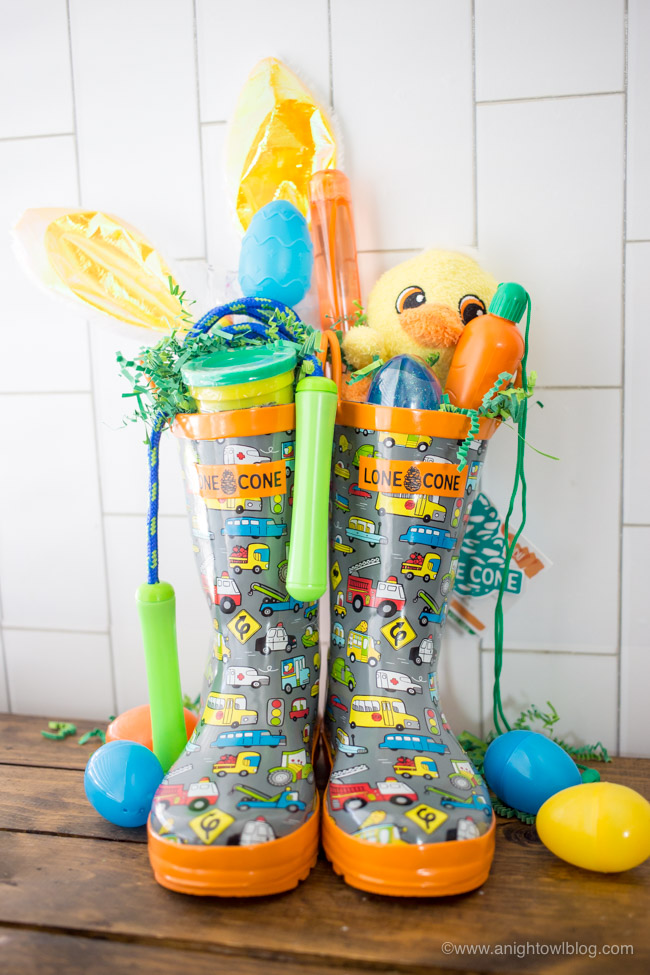 toddler rain boot easter basket