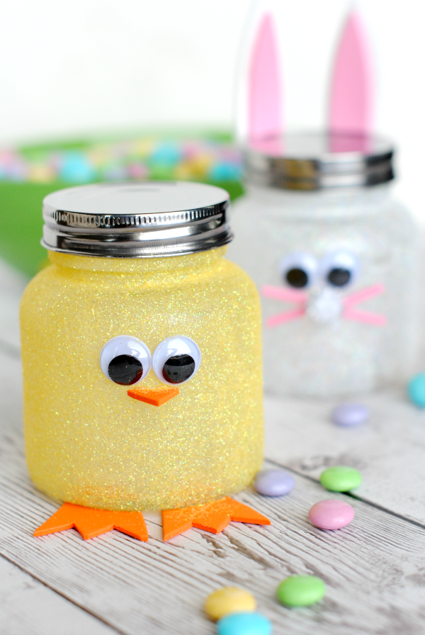painted mason jar easter
