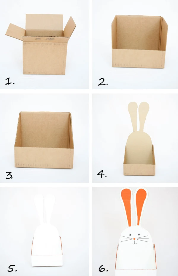 cardboard bunny basket