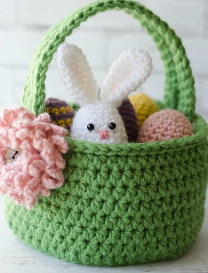 crochet easter basket