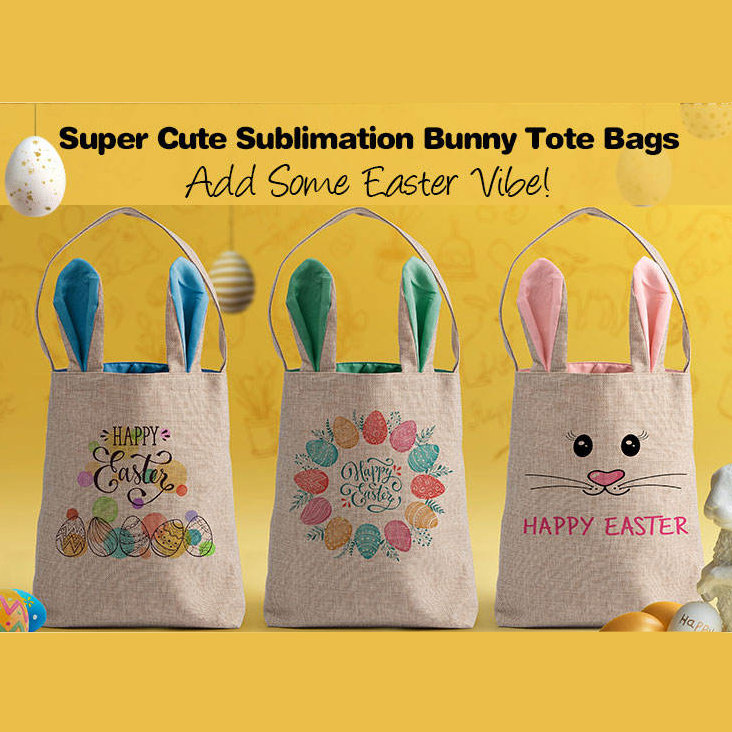 burlap easter bag