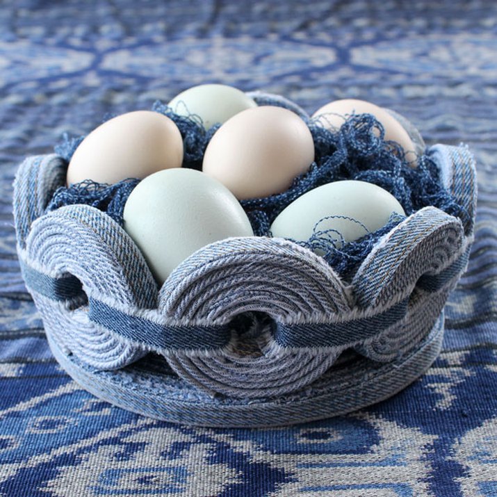 denim easter basket