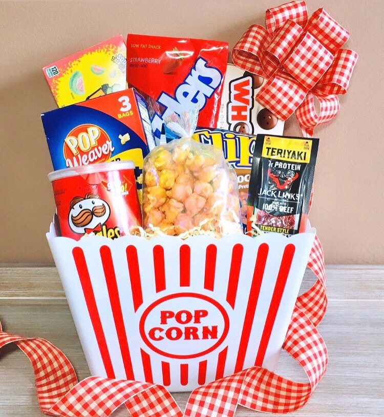 movie night gift basket