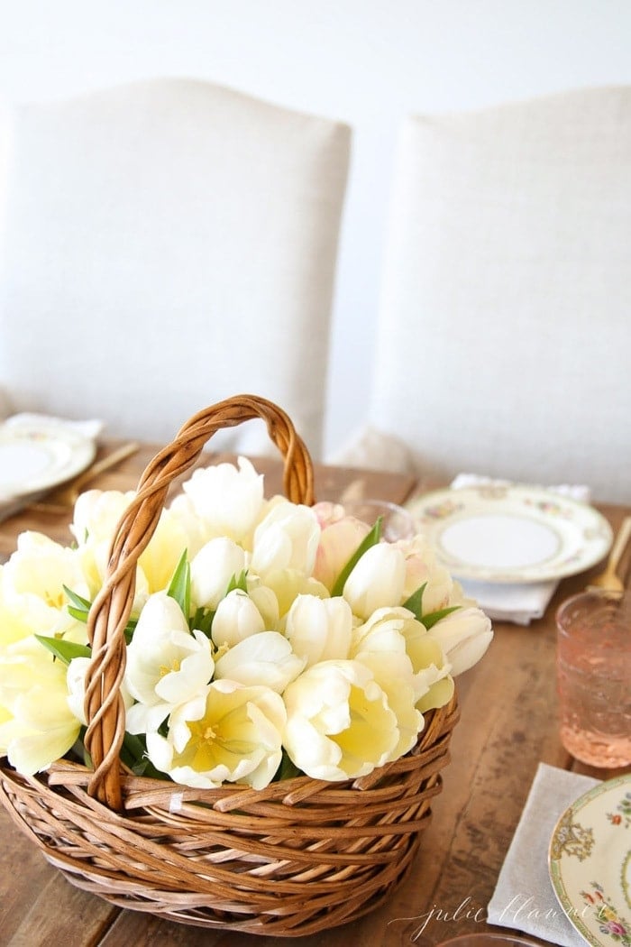 flower basket centerpiece