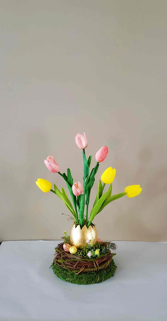 gold egg floral arrangement