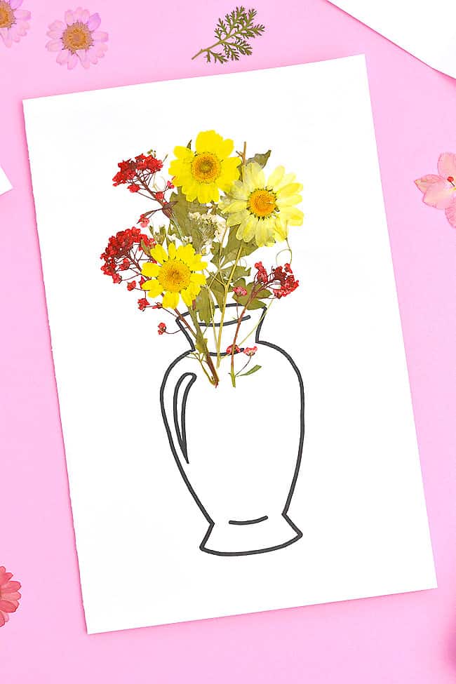 pressed flower card