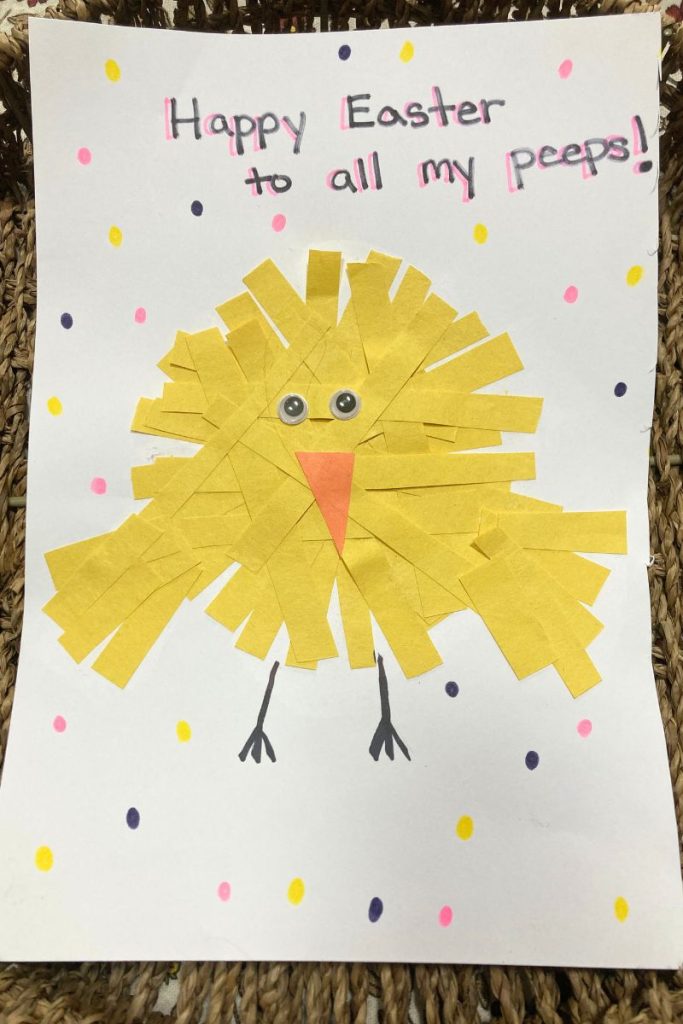 paper strip easter card