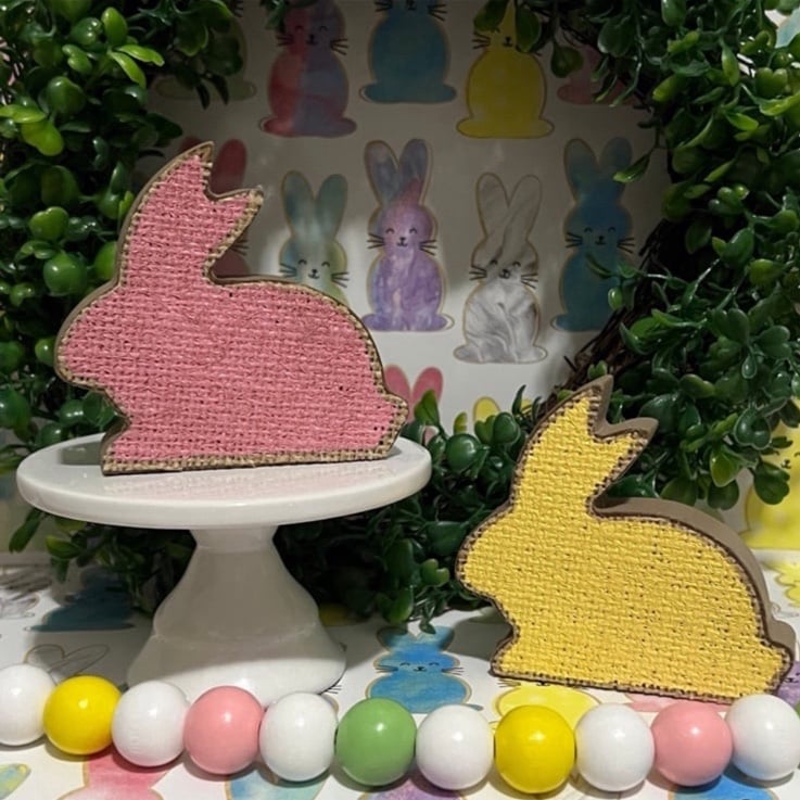 burlap easter card