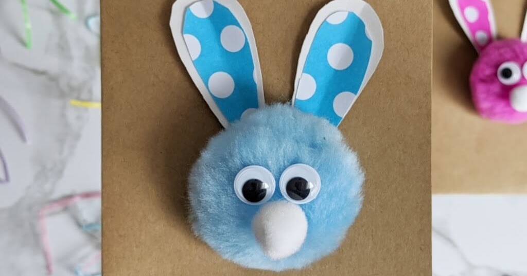 pom pom bunny card