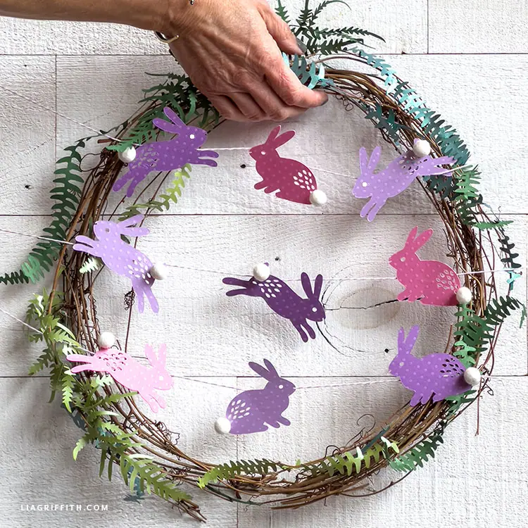 cardboard bunny garland