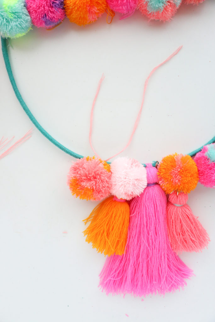 yarn tassel easter eggs