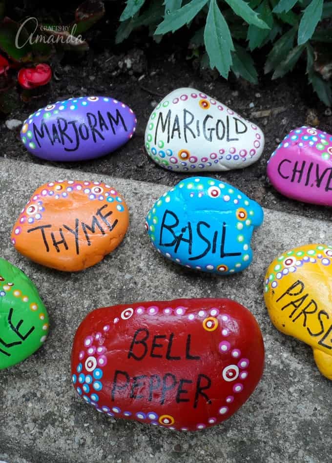 painted garden rocks