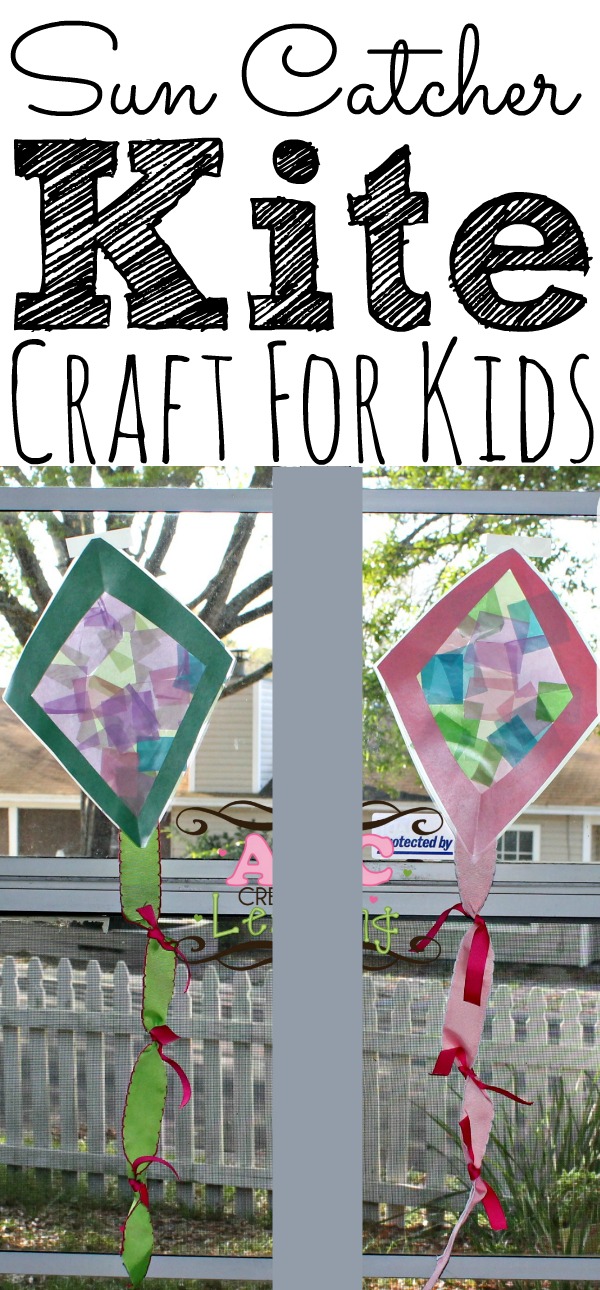 tissue paper suncatcher kite