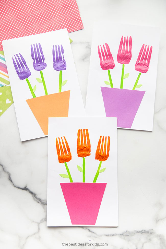 fork painting flowers