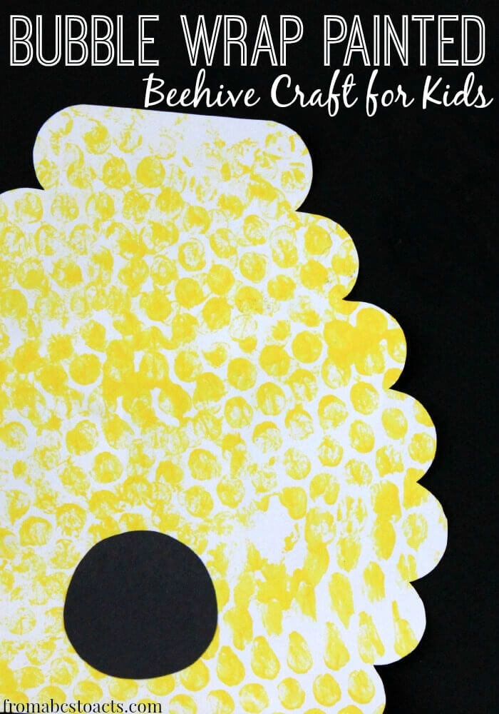 bubble wrap beehive craft