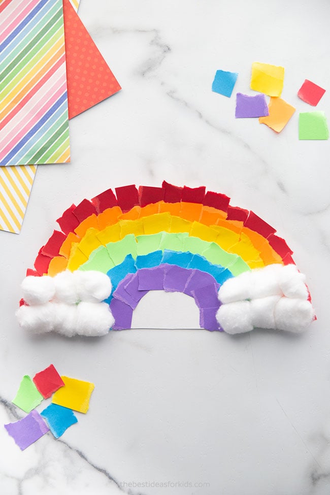 paper plate rainbow craft