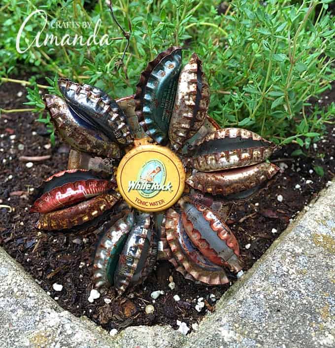 bottle cap flower craft