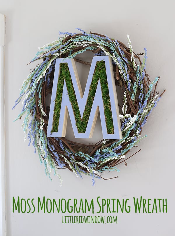 monogram moss wreath