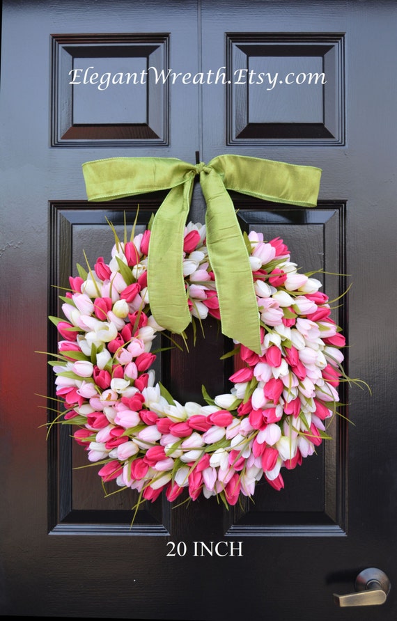 tulip burlap wreath