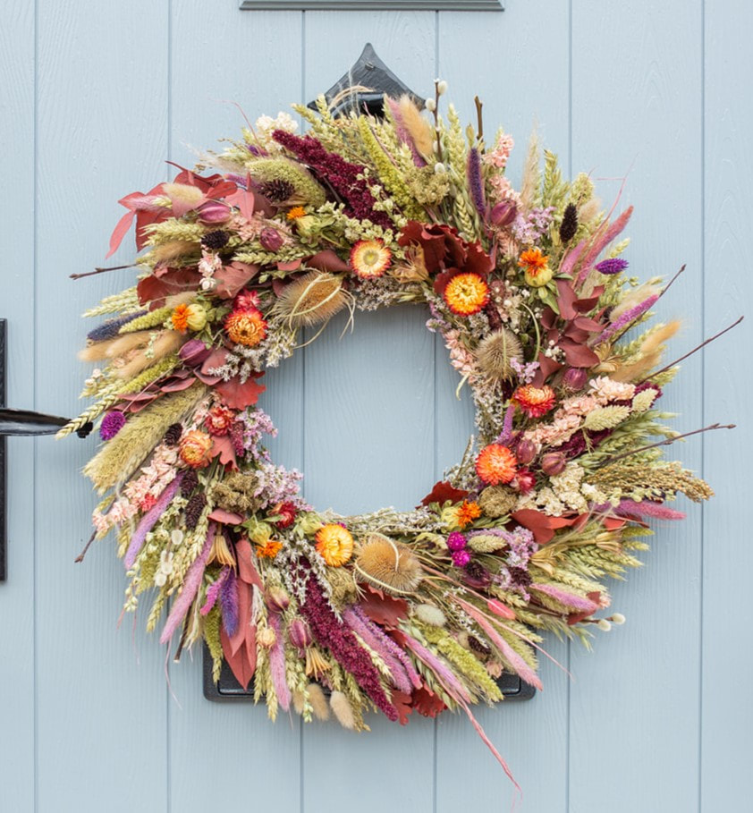 dried flower wreath