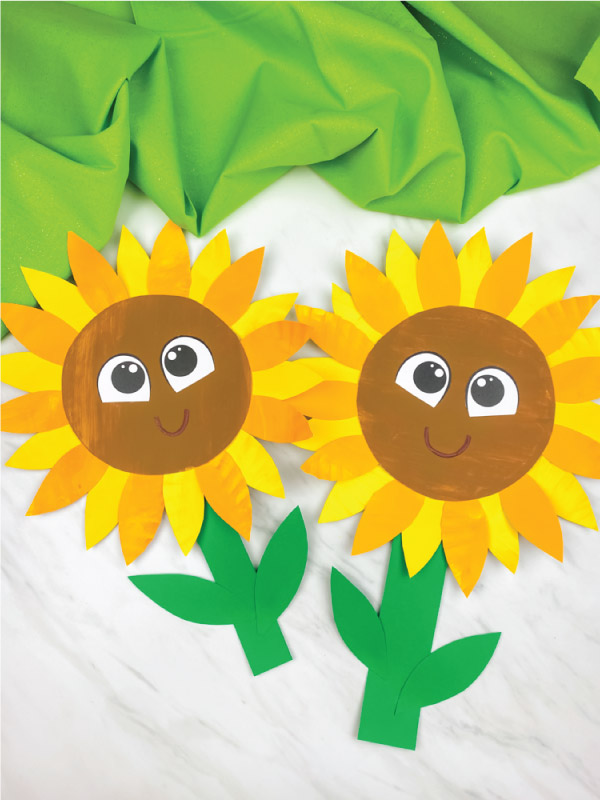 paper plate sunflower craft