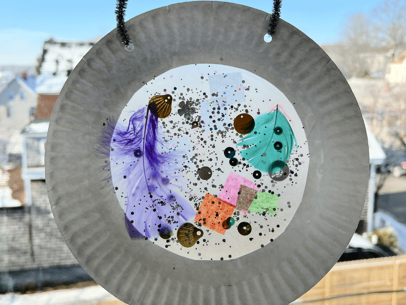 tissue paper suncatcher